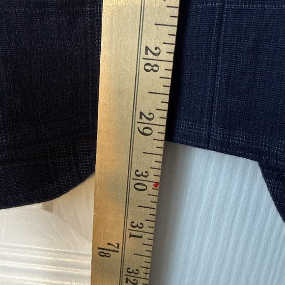 Jos A Bank Linen Tailored Fit 44S Blue‎ Window pane Plaid Men's Blazer EUC - Picture 5 of 16